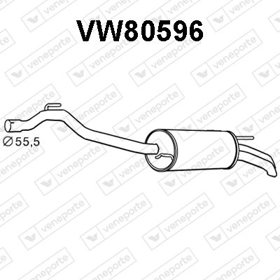  VW80596 VENEPORTE Глушитель выхлопных газов конечный