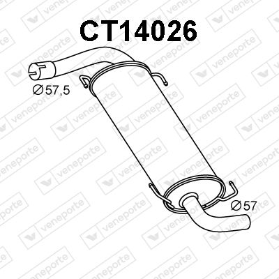  CT14026 VENEPORTE Глушитель выхлопных газов конечный