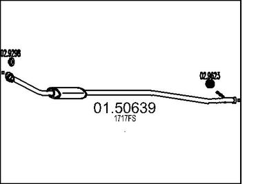  0150639 MTS Средний глушитель выхлопных газов