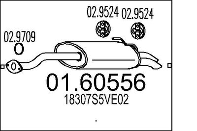  0160556 MTS Глушитель выхлопных газов конечный