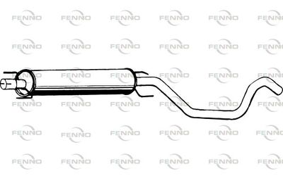  P4314 FENNO Средний глушитель выхлопных газов