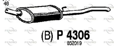  P4306 FENNO Глушитель выхлопных газов конечный