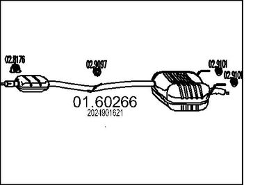  0160266 MTS Глушитель выхлопных газов конечный