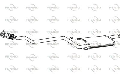  P5114 FENNO Средний глушитель выхлопных газов