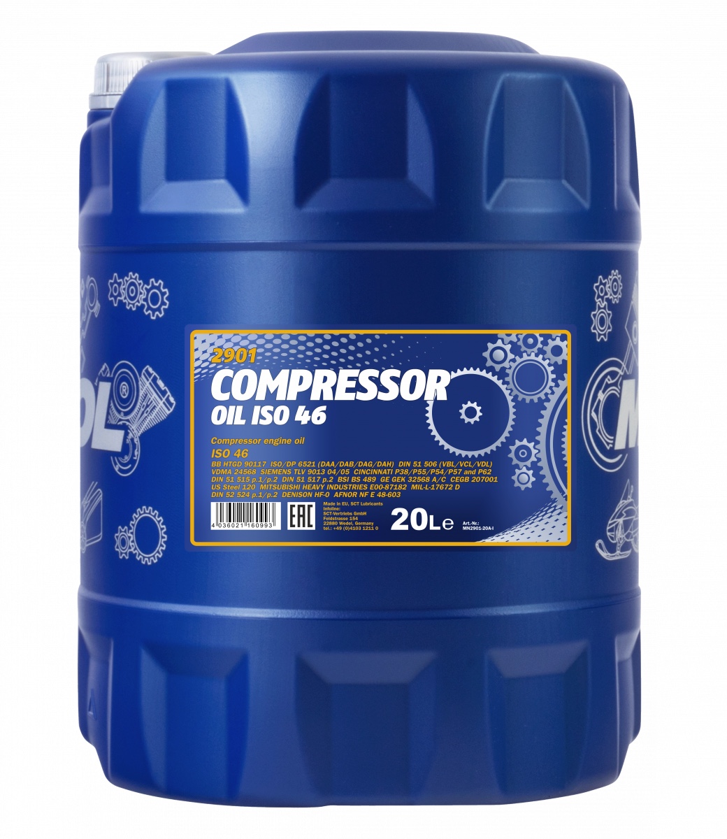  Масло компрессорное Mannol 2901 Compressor Oil ISO 46 20 л