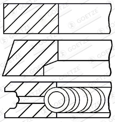  0813880000 GOETZE ENGINE Комплект поршневых колец