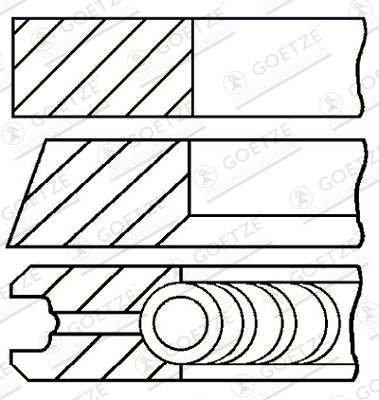  0850150000 GOETZE ENGINE Комплект поршневых колец