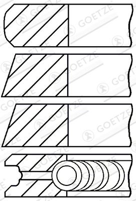  R21976DR GOETZE ENGINE Комплект поршневых колец