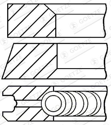  0842230000 GOETZE ENGINE Комплект поршневых колец