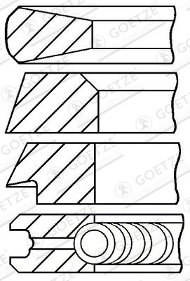  0817880000 GOETZE ENGINE Комплект поршневых колец