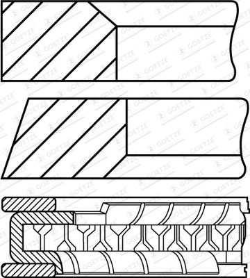  0842330700 GOETZE ENGINE Комплект поршневых колец