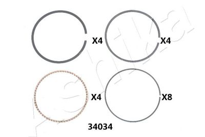  3434034 ASHIKA Поршневое кольцо