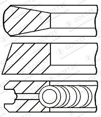  0843670800 GOETZE ENGINE Комплект поршневых колец