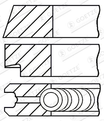  0839460710 GOETZE ENGINE Комплект поршневых колец