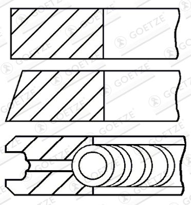  0843570000 GOETZE ENGINE Комплект поршневых колец