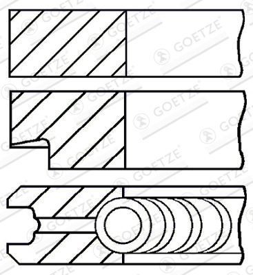  0852570000 GOETZE ENGINE Комплект поршневых колец