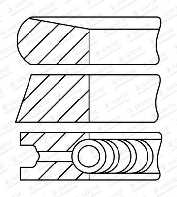  0845200700 GOETZE ENGINE Комплект поршневых колец