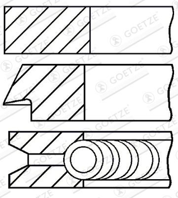  0870500700 GOETZE ENGINE Комплект поршневых колец