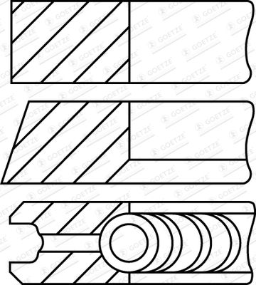  0830320010 GOETZE ENGINE Комплект поршневых колец