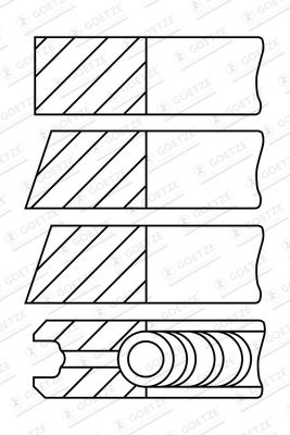  0852240000 GOETZE ENGINE Комплект поршневых колец