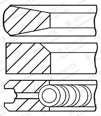  0815290000 GOETZE ENGINE Комплект поршневых колец