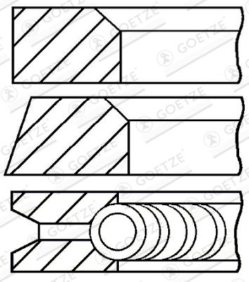  0811020000 GOETZE ENGINE Комплект поршневых колец