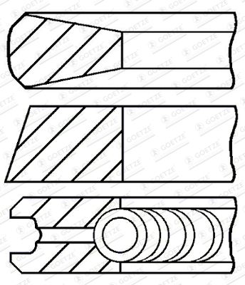  0812220800 GOETZE ENGINE Комплект поршневых колец