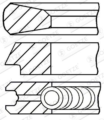  0842920000 GOETZE ENGINE Комплект поршневых колец