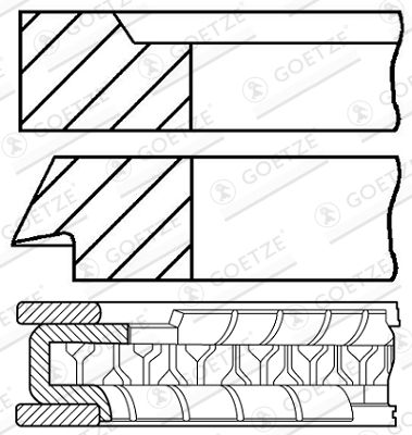  0840772210 GOETZE ENGINE Комплект поршневых колец