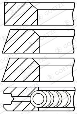  0816510710 GOETZE ENGINE Комплект поршневых колец