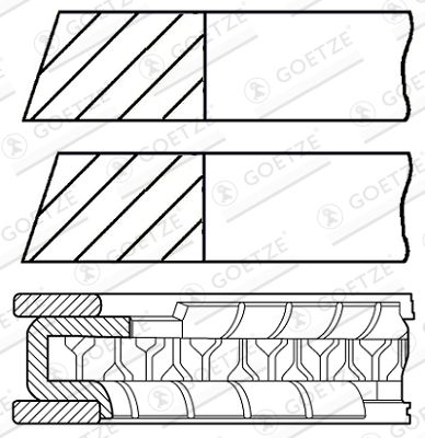  0842760000 GOETZE ENGINE Комплект поршневых колец