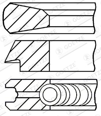  0811980000 GOETZE ENGINE Комплект поршневых колец