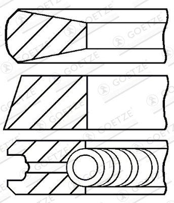  0812220000 GOETZE ENGINE Комплект поршневых колец