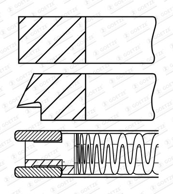  0844880000 GOETZE ENGINE Комплект поршневых колец