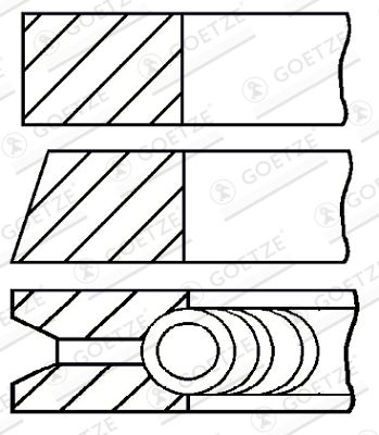  0814230600 GOETZE ENGINE Комплект поршневых колец