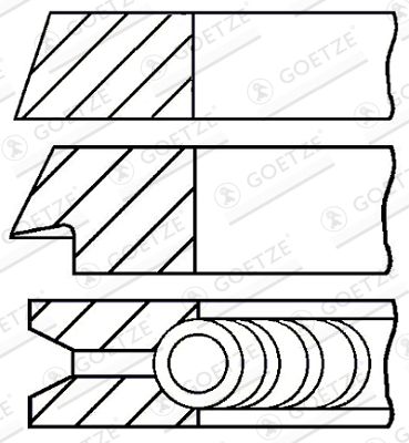  0832620000 GOETZE ENGINE Комплект поршневых колец