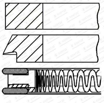  0842430700 GOETZE ENGINE Комплект поршневых колец