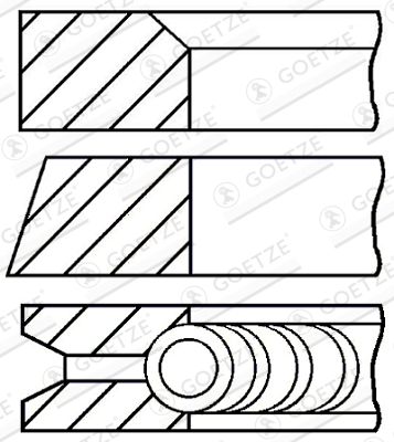  0822770000 GOETZE ENGINE Комплект поршневых колец