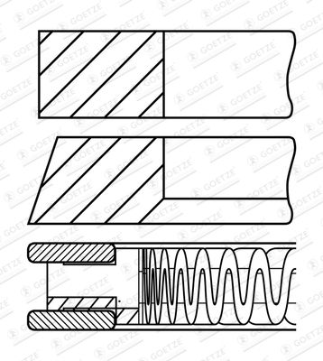  0844840500 GOETZE ENGINE Комплект поршневых колец