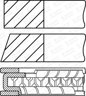  0811610700 GOETZE ENGINE Комплект поршневых колец