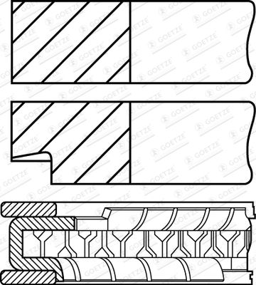  0831730010 GOETZE ENGINE Комплект поршневых колец