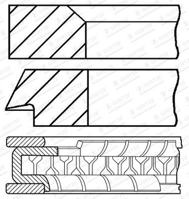  0842480530 GOETZE ENGINE Комплект поршневых колец