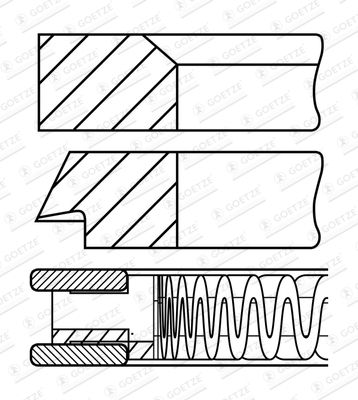  0842450000 GOETZE ENGINE Комплект поршневых колец