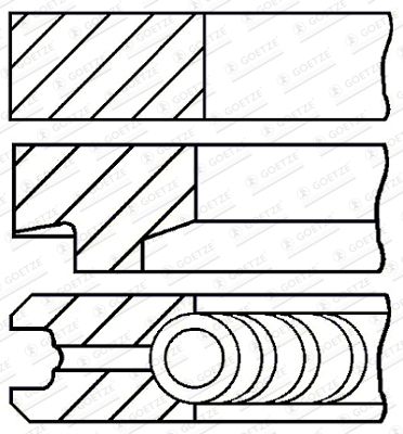  0814610800 GOETZE ENGINE Комплект поршневых колец