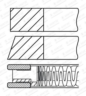  0842990000 GOETZE ENGINE Комплект поршневых колец