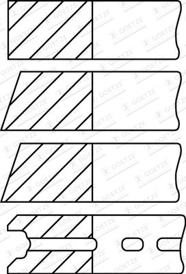  0852230010 GOETZE ENGINE Комплект поршневых колец