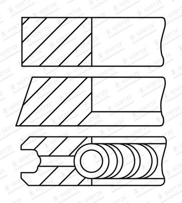  0845140010 GOETZE ENGINE Комплект поршневых колец