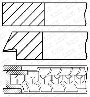  0844670500 GOETZE ENGINE Комплект поршневых колец