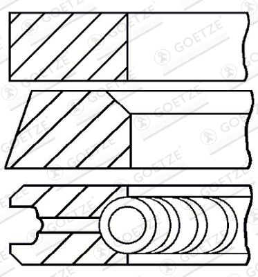  0831870410 GOETZE ENGINE Комплект поршневых колец