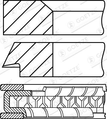  0844380010 GOETZE ENGINE Комплект поршневых колец